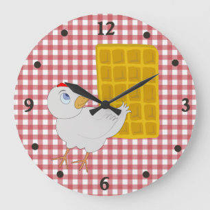 Chicken and Waffle Funny Kitchen Wall Clock