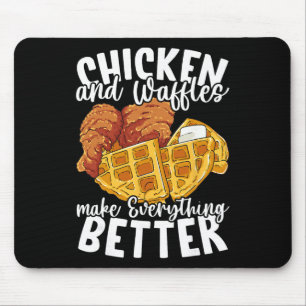 Chicken And Waffles Brunch Food Funny Mouse Pad