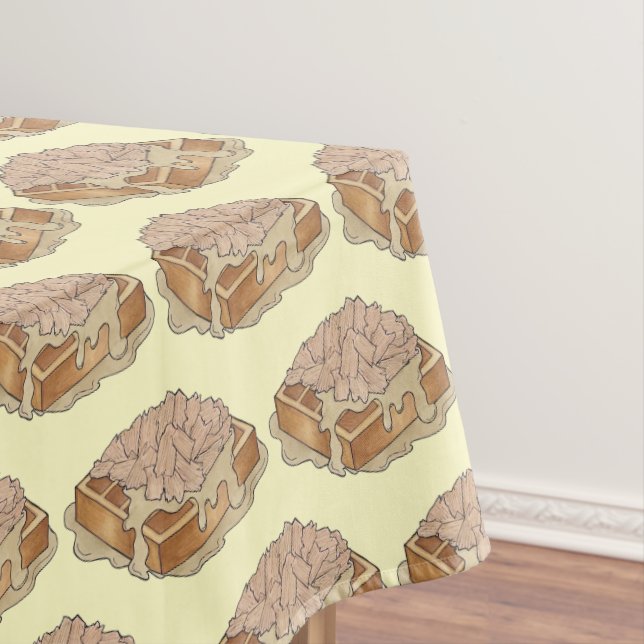 Chicken and Waffles Lancaster PA Pennsylvania Food Tablecloth (In Situ)