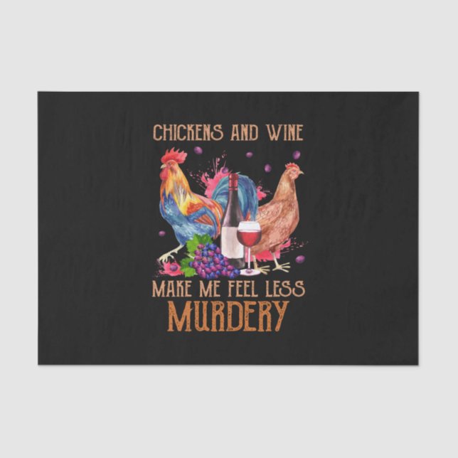 Chicken And Wine Tissue Paper (Front)