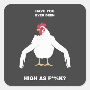 Chicken Arms Square Sticker