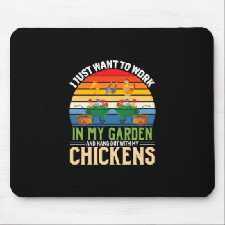 Chicken Art And Hangout With My Chickens Mouse Pad