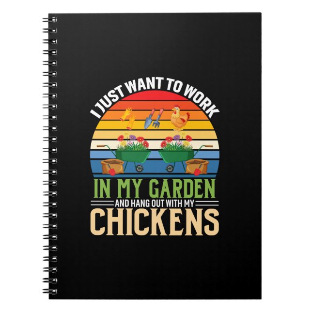 Chicken Art And Hangout With My Chickens Notebook (Front)