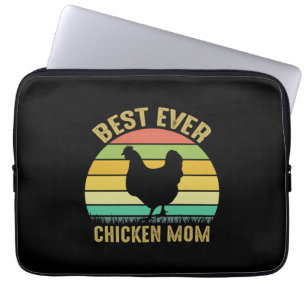Chicken Art Best Ever Chicken Mum Laptop Sleeve