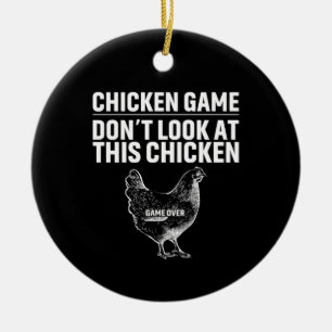 Chicken Art Chicken Game Ceramic Tree Decoration