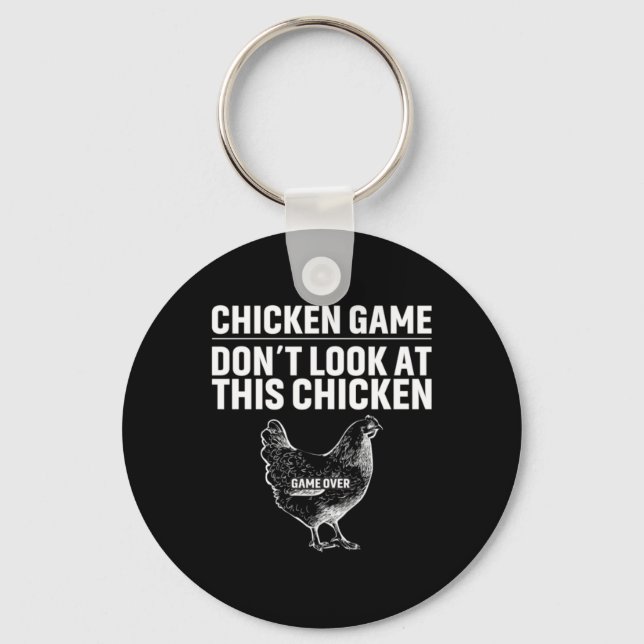 Chicken Art Chicken Game Key Ring (Front)