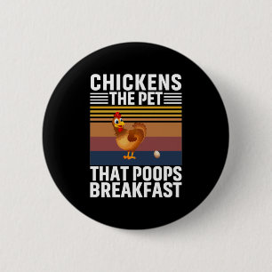 Chicken Art Chickens The Pet 6 Cm Round Badge