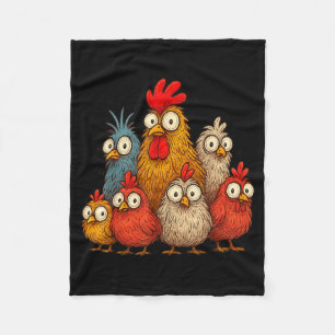 Chicken Art Crazy Chicken For Men Women Kid Boy Fa Fleece Blanket