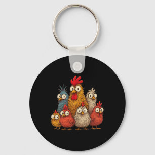 Chicken Art Crazy Chicken Gifts For Men Women Kid  Key Ring