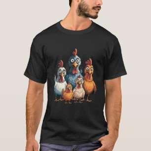 Chicken Art Crazy Chicken Gifts For Men Women Kid  T-Shirt