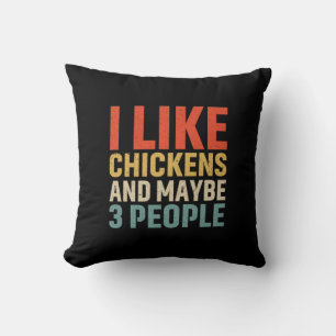 Chicken Art I Like Chickens Cushion