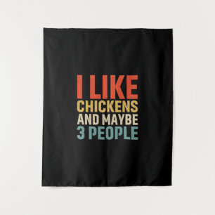 Chicken Art I Like Chickens Tapestry