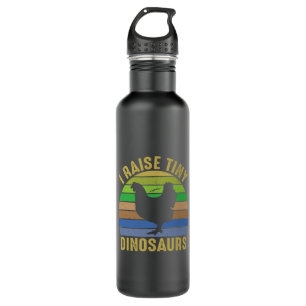 Chicken Art I Raise Tiny Dinosaurs 710 Ml Water Bottle