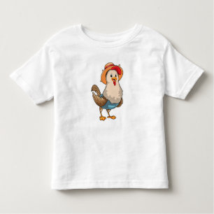 Chicken as Farmer with Hat Toddler T-Shirt