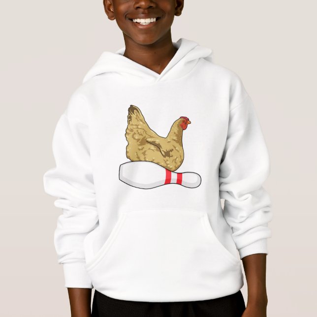 Chicken at Bowling with Bowling pin (Front)