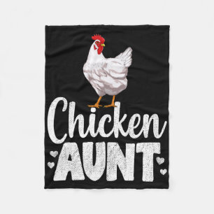 Chicken Aunt Funny Country Farm Animal Fleece Blanket
