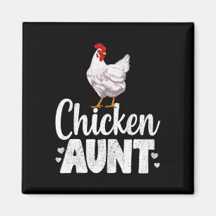 Chicken Aunt Funny Country Farm Animal Magnet