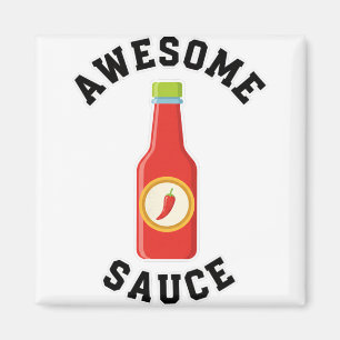 Chicken Awesome Sauce Bottle Magnet
