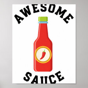 Chicken Awesome Sauce Bottle Poster