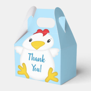 Chicken Baby Shower Blue Boy Favour Box
