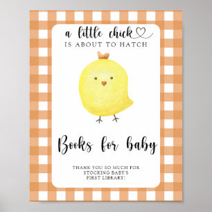 Chicken baby shower - books for baby poster