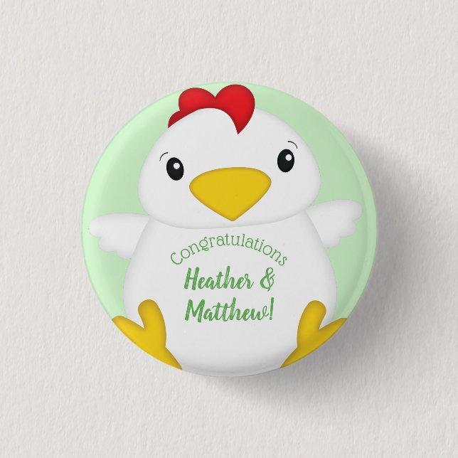Chicken Baby Shower Farm 3 Cm Round Badge (Front)
