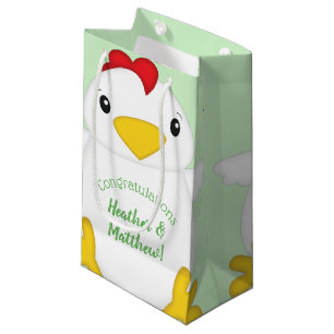 Chicken Baby Shower Green Small Gift Bag