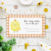 Chicken baby shower - guess how many candies