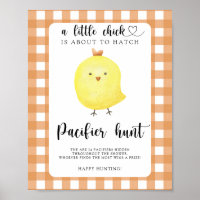 Chicken baby shower Pacifier hunt game