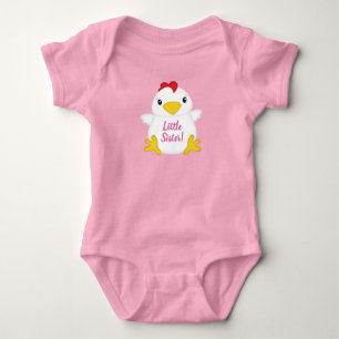 Chicken Baby Shower Pink Baby Bodysuit