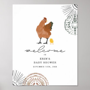 Chicken Baby Shower Welcome 8x10 Poster