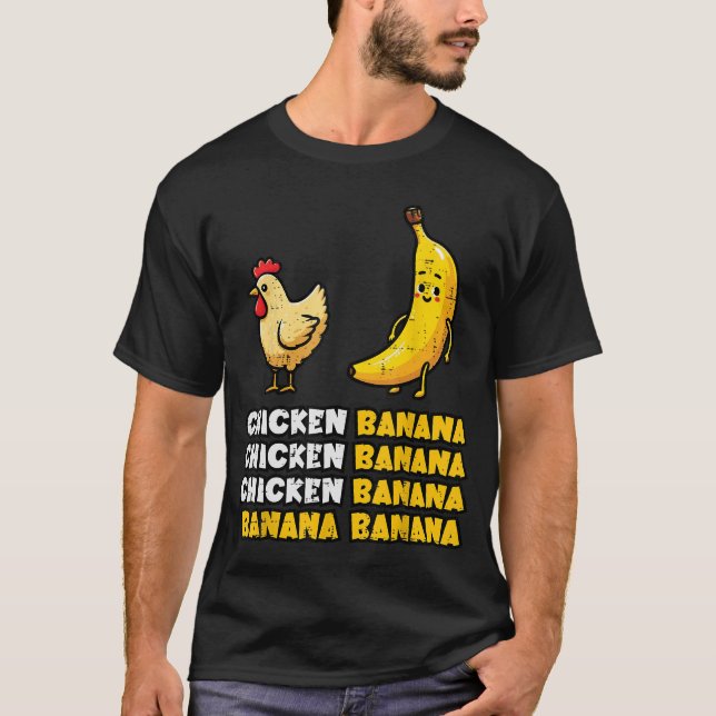 Chicken Banana Dance Funny Fruit Meme Girls  Women T-Shirt (Front)