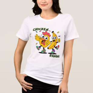 CHICKEN BANANA DANCE Tri-Blend SHIRT