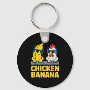 Chicken Banana Dj  Key Ring