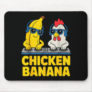 Chicken Banana Dj  Mouse Pad