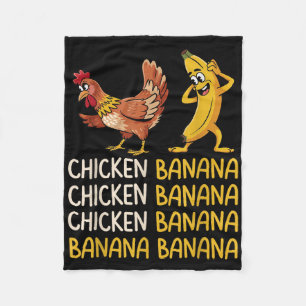 Chicken Banana Fleece Blanket