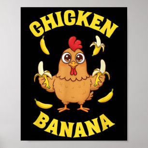 Chicken Banana Funny  Poster