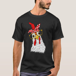 Chicken Bandanna Girl - Poultry Owner Rancher Farm T-Shirt
