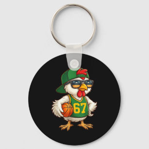 Chicken Basketball 67 Gen Alpha Slang Srts Men Boy Key Ring