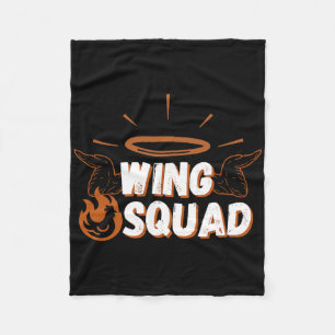 Chicken Bbq Wings Squad Family Party Wing Lovers Fleece Blanket