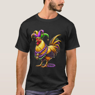 Chicken Beads Mardi Gras Carnival Farming Farmer A T-Shirt