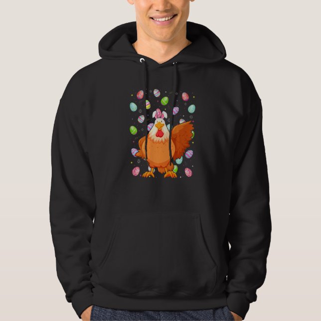 Chicken Bird  Easter Egg Funny Chicken Easter Sund Hoodie (Front)