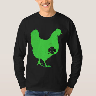Chicken Bird Hen Shamrock St Patrick s Day Saint P T-Shirt