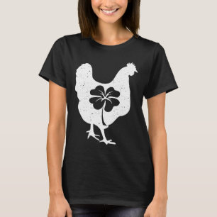 Chicken Bird Hen Shamrock St Patricks Day Saint Pa T-Shirt