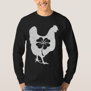 Chicken Bird Hen Shamrock St Patricks Day Saint Pa T-Shirt