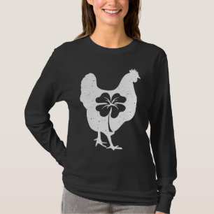 Chicken Bird Hen Shamrock St Patricks Day Saint Pa T-Shirt