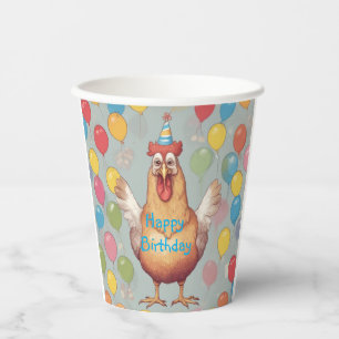 Chicken Birthday Party Paper Cups