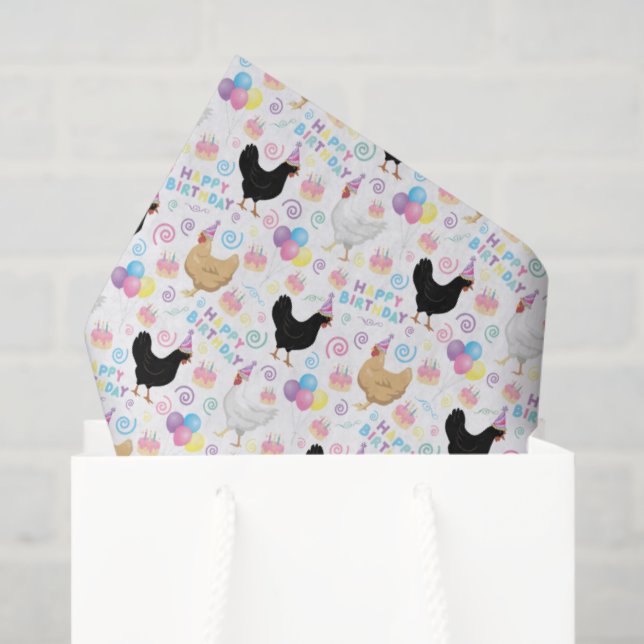 Chicken Birthday Tissue Paper (Gift Bag)