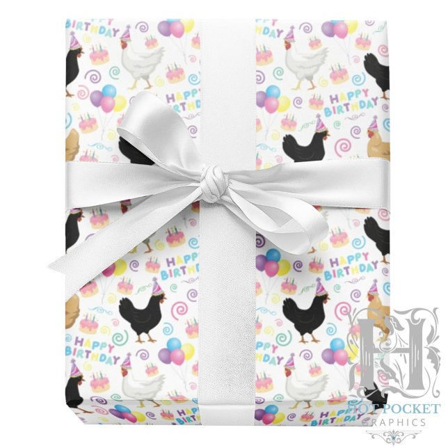 Chicken Birthday Wrapping Paper (Creator Uploaded)