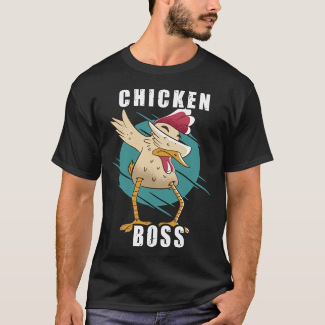 Chicken Boss cooler Hahn für Landwirt oder Bauer   T-Shirt (Front)